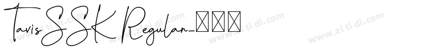 TavisSSK Regular字体转换